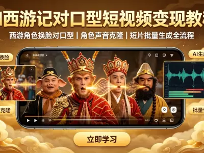 AI 西游记对口型短视频变现教程