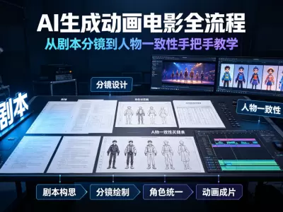 AI生成动画电影全流程，从剧本分镜到人物一致性手把手教学