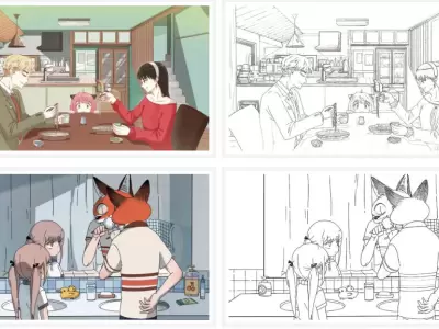 PS 动作 | 图片一键转线稿图