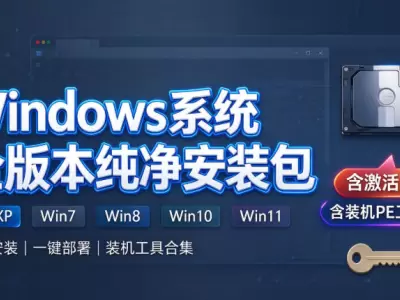 《Windows系统全版本纯净安装包》-winxp\win7\win8\win10\win11含激活工具
