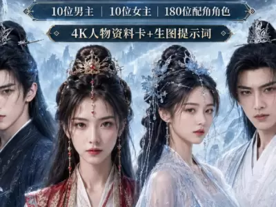 200个仙侠玄幻人物素材ai漫剧人物资产仿真人提示词