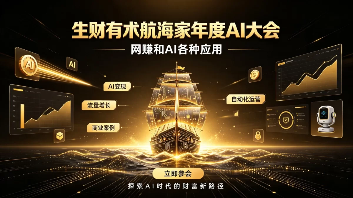 生财有术航海家年度AI大会：网赚和AI各种应用