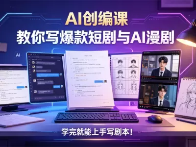 AI创编课，教你写爆款短剧与AI漫剧，学完就能上手写剧本