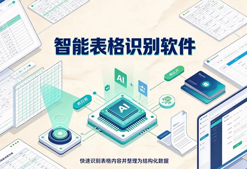 FastOCR智能表格识别软件，图片转Excel+批量提取表格