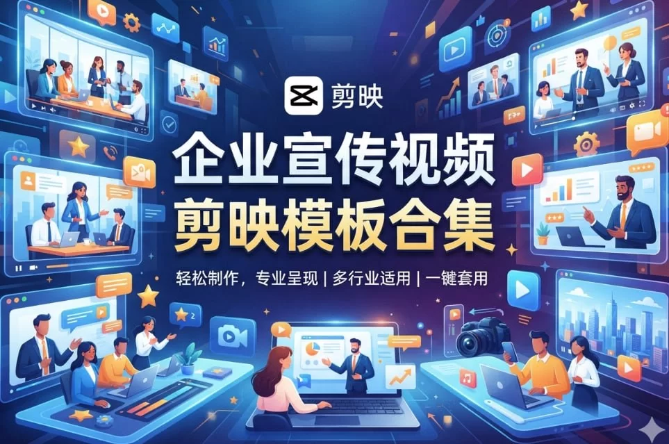 企业宣传视频剪映模板合集，一键制作专业级推广短片