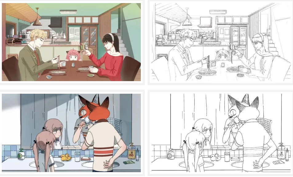 PS 动作 | 图片一键转线稿图