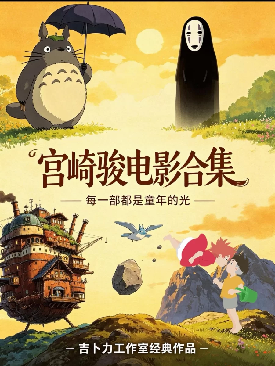 宫崎骏动漫电影全集、《千与千寻》《龙猫》《崖上的波妞》《哈尔的移动城堡》等共27部[国粤日音轨][684GB]收藏版